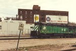 Empty coal train rolls west